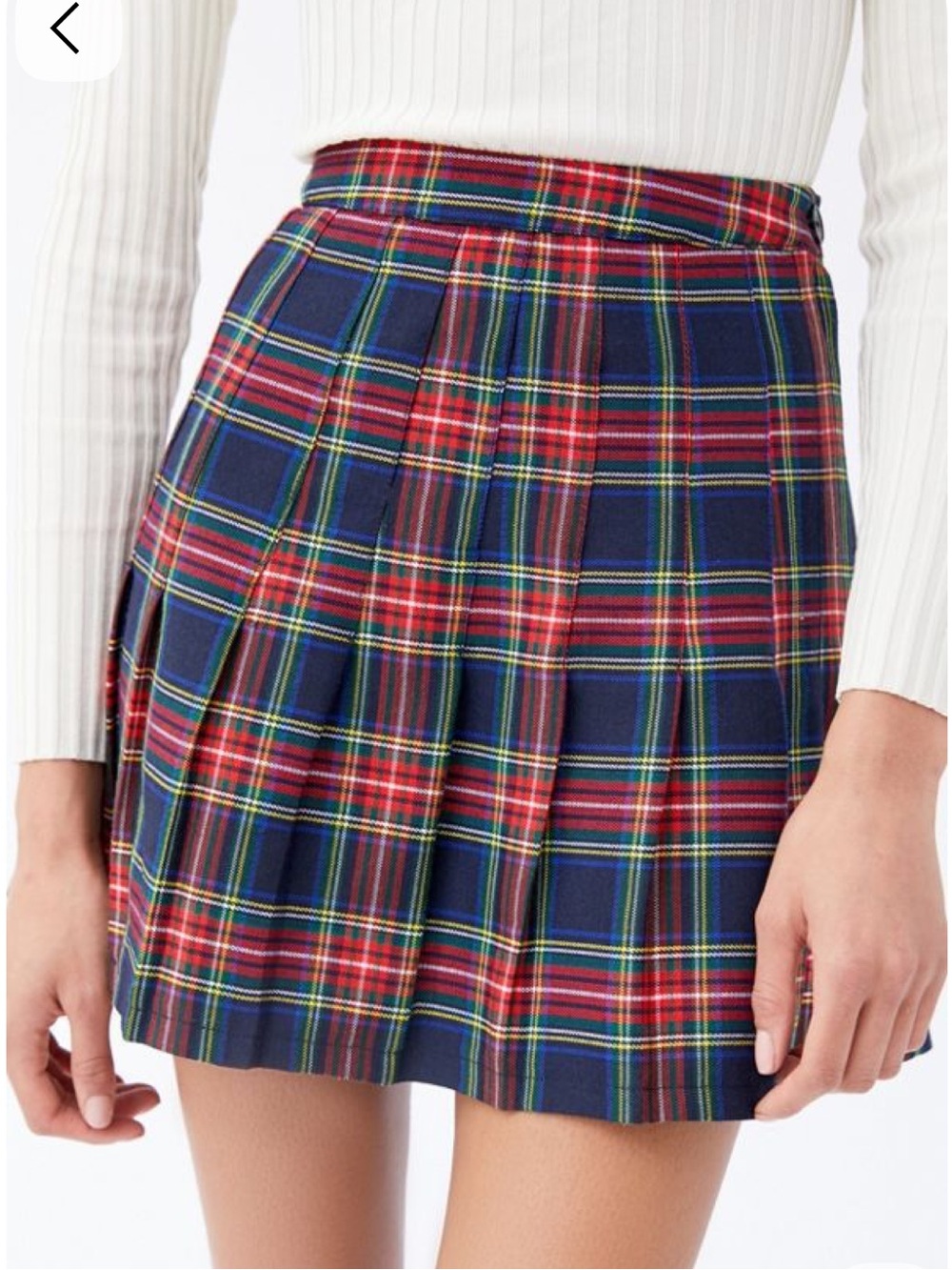Urban Outfitters Mary Plaid Pleated Mini Skirt – Size S